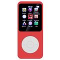 T1 Portable MP4 Music Player with 1.8" Screen and 64GB TF Card - Red