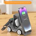 T20S Forklift Design 3-in-1 Wireless Charging Stand - White