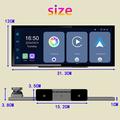 T63 12.3" 4K Dual Camera CarPlay/Android Auto Display - Black