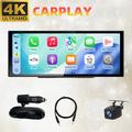 T63 12.3" 4K Dual Camera CarPlay/Android Auto Display - Black