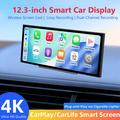 T63 12.3" 4K Dual Camera CarPlay/Android Auto Display - Black