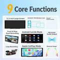 T63 12.3" 4K Dual Camera CarPlay/Android Auto Display - Black