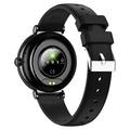 T9 Smart Watch with Heart Rate for Women - 1.27" - Black