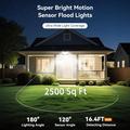 TG-TY19502 144-LED Motion Sensor Wall Light with Solar Panel for Garden and Patio