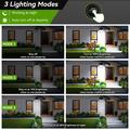 TG-TY19502 144-LED Motion Sensor Wall Light with Solar Panel for Garden and Patio
