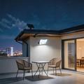 TG-TY19502 144-LED Motion Sensor Wall Light with Solar Panel for Garden and Patio