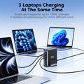 TOOCKI TCT240-33 6-Port GaN Desktop Charger with Display - 240W - Black