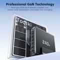 TOOCKI TCT240-33 6-Port GaN Desktop Charger with Display - 240W - Black