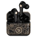 TS-100 Graffiti TWS Earphones with Bluetooth 5.0 - Black / Gold