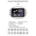 TS-77 Color Wireless Weather Station with Alarm Clock - Silver