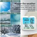 TS-8085 Wireless Weather Station with Clock - White