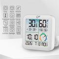 TS-8086 Digital Thermometer Hygrometer with Alarm Clock - White