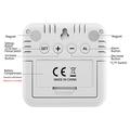 TS-8086 Digital Thermometer Hygrometer with Alarm Clock - White