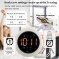 TS-BC800-LED Vibrating Alarm Clock - 3-Level Vibration & LED Display - White