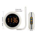 TS-BC800-LED Vibrating Alarm Clock - 3-Level Vibration & LED Display - White