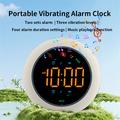 TS-BC800-LED Vibrating Alarm Clock - 3-Level Vibration & LED Display - White