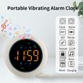 TS-BC800-LED Vibrating Alarm Clock - 3-Level Vibration & LED Display - White