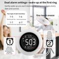 TS-BC800 Portable Vibrating Dual Alarm Clock - Music Playback & 3-Level Vibration - White