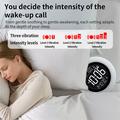 TS-BC800 Portable Vibrating Dual Alarm Clock - Music Playback & 3-Level Vibration - White