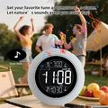 TS-BC800 Portable Vibrating Dual Alarm Clock - Music Playback & 3-Level Vibration - White