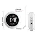 TS-BC800 Portable Vibrating Dual Alarm Clock - Music Playback & 3-Level Vibration - White