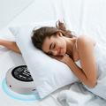 TS-BC800 Portable Vibrating Dual Alarm Clock - Music Playback & 3-Level Vibration - White