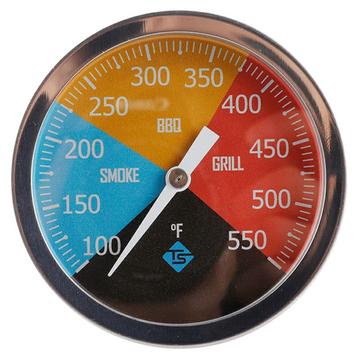 TS-BX65 Bimetallic BBQ Grill Thermometer with Color-Coded Zones
