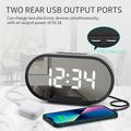 TS-R900 5.5" LED Mirror Alarm Clock - Black