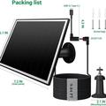 TY-106 6W Solar Panel for Security Cameras and Doorbells - Black