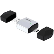 TYS-4262AC 2-in-1 Wireless CarPlay and Android Auto Adapter - USB-A/USB-C - Silver