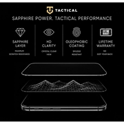 iPhone 17 Pro Max/18 Pro Max Tactical Sapphire Bullet Tempered Glass Screen Protector - Black Edge