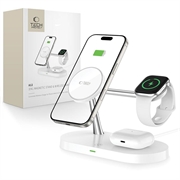 Tech-Protect A12 3-in-1 MagSafe Wireless Charger 15W with Built-in LED Lamp - White