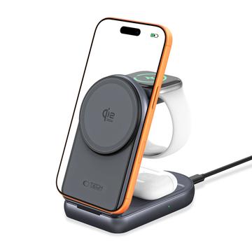 Tech-Protect A53 3-in-1 MagSafe Wireless Charger 25W Qi2.2 - Dark Grey