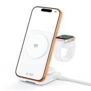 Tech-Protect A56 3-in-1 Magnetic/Magsafe Wireless Charger 25W, QI2.2 - White