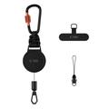 Tech-Protect ATH04 UrbanLoop Anti-Theft Phone Holder with Retractable Steel Cable - Black