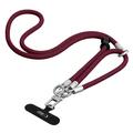 Tech-Protect C10S 2-in-1 Rope Crossbody and Wrist Lanyard - Burgundy / Titanium