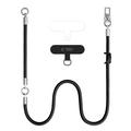 Tech-Protect C10S 2-in-1 Rope Crossbody and Wrist Lanyard - Black / Titanium