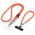 Tech-Protect C10S 2-in-1 Rope Crossbody and Wrist Lanyard - Orange / Titanium