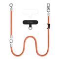 Tech-Protect C10S 2-in-1 Rope Crossbody and Wrist Lanyard - Orange / Titanium