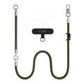 Tech-Protect C10S 2-in-1 Rope Crossbody and Wrist Lanyard - Olive Green / Titanium