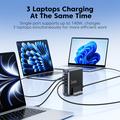 Tech-Protect DC240W-GaN 6-Port Desktop Charger - 4xUSB-C, 2xUSB-A - Black