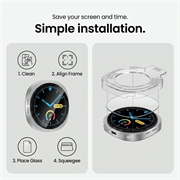 Samsung Galaxy Watch8/9 Tech-Protect Easy Set+ Tempered Glass Screen Protector - 44mm - 2 Pcs. - Clear