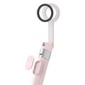 Tech-Protect L10S MagSafe Selfie Stick Tripod with Bluetooth Remote - Pink / Grey