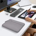 Tech-Protect Laptop Sleeve with Accessory Pocket - 15"-16" - Crayon Grey