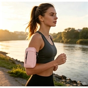 Tech-Protect M6 Universal Sport Armband 6.9" - Lightweight Water-Resistant Fitness Companion - Pink