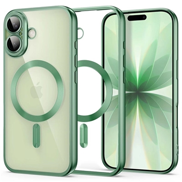 iPhone 17 Tech-Protect MagFlex Case - MagSafe Compatible - Clear / Matte Sage