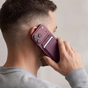 Tech-Protect MagWallet Stand MagSafe Comatible Card Holder - Burgundy