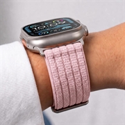 Tech-Protect Nylon Sport Strap - Apple Watch 8/9/10/11/SE/Ultra - 44/45/46/49mm - Light Pink