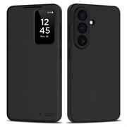 Samsung Galaxy A27 Tech-Protect Smart Clear View Flip Case with Card Slot - Black