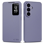 Samsung Galaxy S26 Tech-Protect Smart Clear View Flip Case with Card Slot - Purple